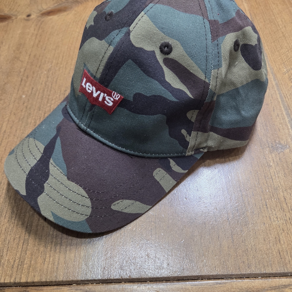 Levi's Green Camouflage Cap with Red Logo